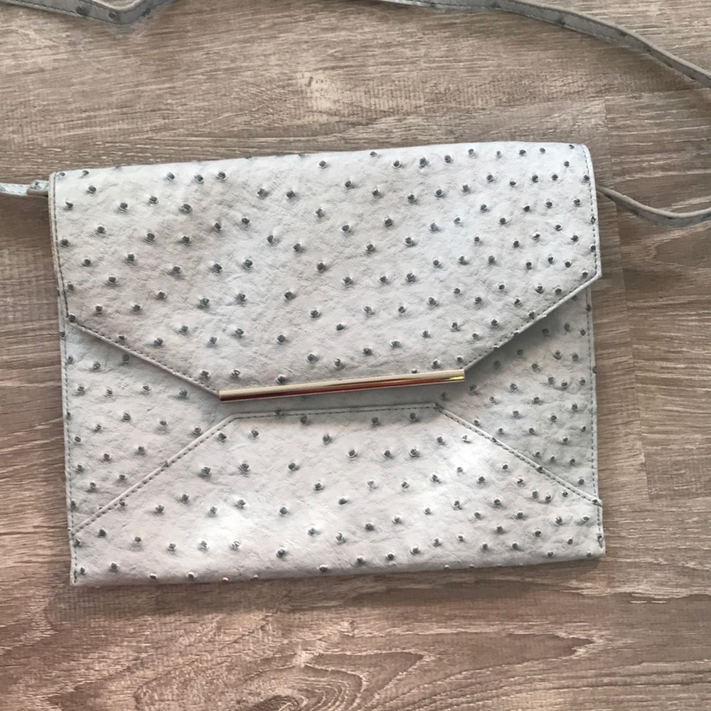 Merona Faux Ostrich Clutch Purse